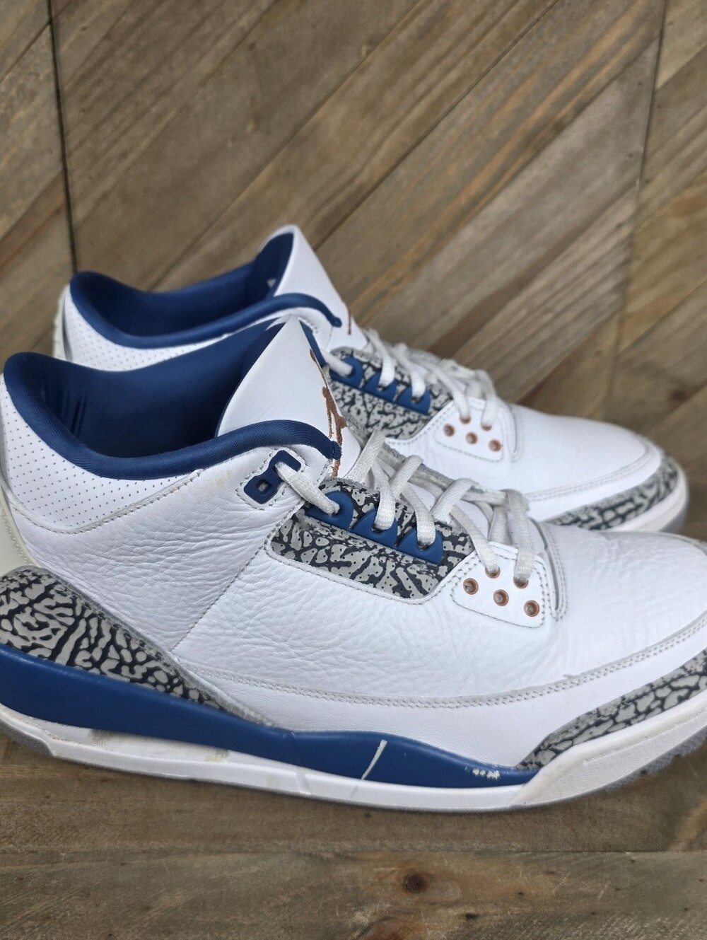 Nike Air Jordan 3 Retro Washington Wizards Mens Athletic Sneakers Size 12